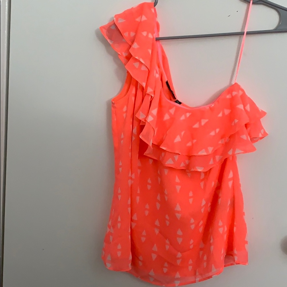 Apt 9 size small neon orange one shoulder top